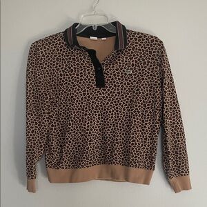 Lacoste LIVE Leopard Print Long Sleeve Shirt